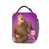 Charming Comic M-Masha Plus Bear Heat-keeping Meal Tote High Capacity Lunch Container Thermal Bag Tote Lunch Box Beach  Open-air