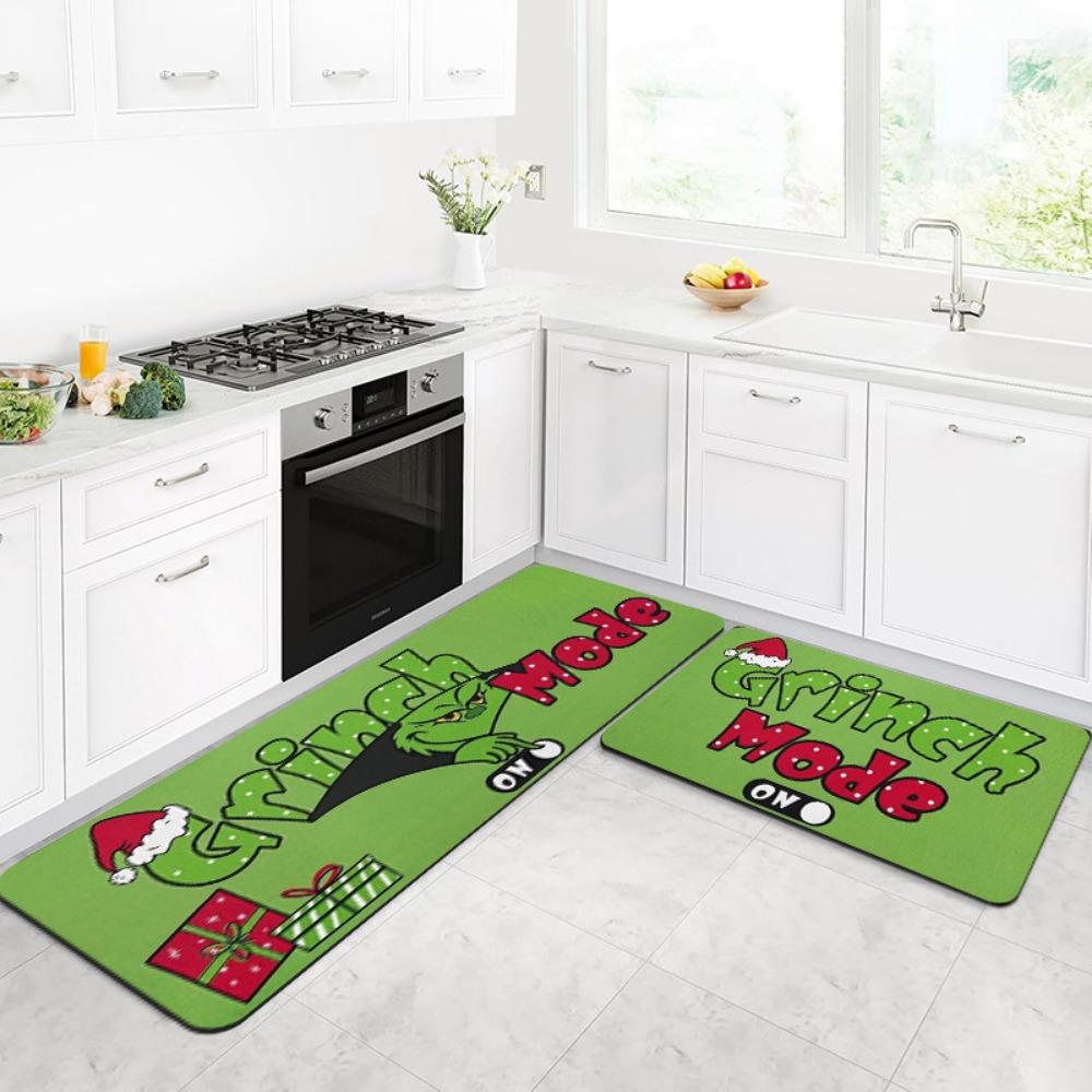 

2 шт. коврик для пола кухни Хэллоуин диатомовая грязь коврик для ног быстросохнущий грязеотталкивающий нескользящий кухонный впитывающий коврик 40*60cm