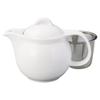 Ale-net Teapot, 16 X 10.6 X 11 Cm, 450cc, Small, White Matte Pot (Includes Tea Strainer), Mino Ware Porcelain, Made In Japan, Stylish