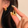 Geometric Simple U Shaped Hoop Earrings for Women French Vintage Ear Buckle Party Jewelry Gifts