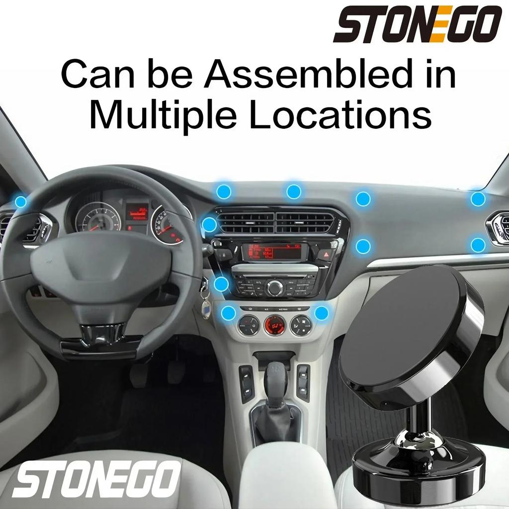 360 Degree Rotation Universal Car Phone Holder Strong Magnetic Mount for Navigation Accessories
