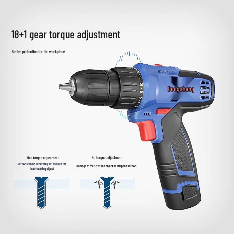 Dongcheng 12V Cordless Electric Drill CN Plug (adapter Included)