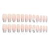 Shiny Square False Nail Tips Sparkling Bow Artificial Finger Manicure with Nail Glue for DIY At-Home Manicure Kit