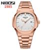 NIBOSI Luxury Man Wristwatch Waterproof Luminous Chronograph Watch for Men Stainless Steel Men's Quartz Watches
