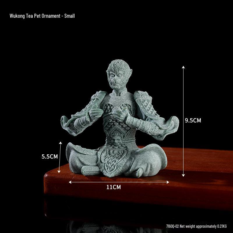 Qing Sha Shi Zen Kuzey Wei Budist Heykeli: Bonsai veya Mikro Peyzaj için Yaratıcı Taş Oymalı Süs.