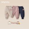 JELLYBABY Girls' Thermal Bowknot Casual Pants