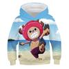 Autumn New One Piece Printed Children Pullover Anime Hot-blooded Cartoon Adventure Versatile Hooded Sweatshirt For Men and Women