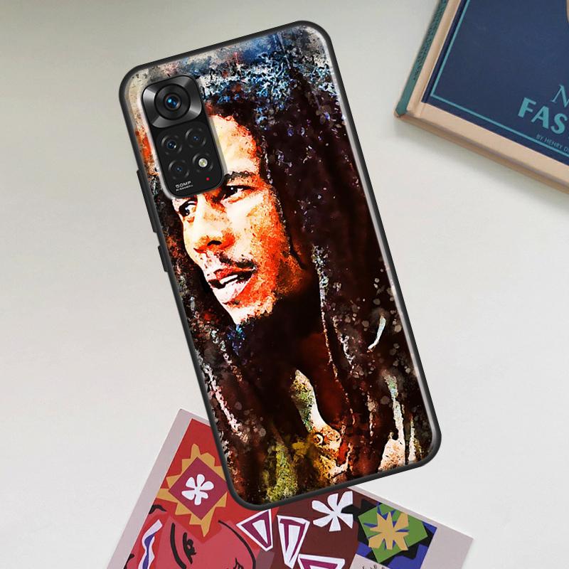 Bob Marley Case For Xiaomi Redmi Note 14 Pro 13 12 11 9 10 15 Pro Plus Redmi 15 C 14C 13C 10C 12C Cover