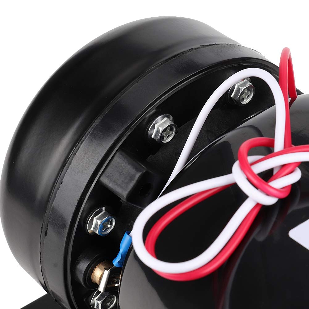 High-Pitch Warning Horn Speaker, 12V 200W, Universal Horn for Car Alarm Systems (Black)