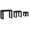Nesting Tables 3 Pcs Black Oak Effect Engineered Wood