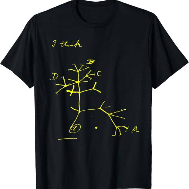 Darwin Tree of Life Evolution Science T Shirt Black S to 5XL S разноцветный
