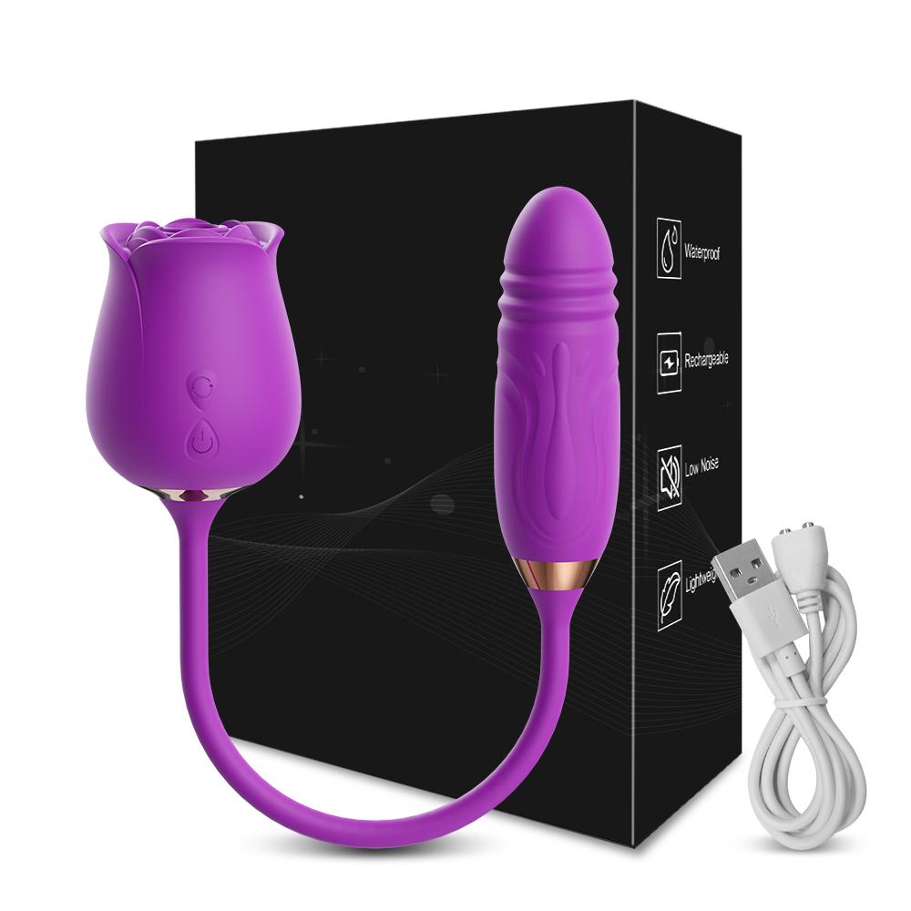 Sucking Sex Toy Vibrator for Women Clitoris Stimulator Telescopic Nipple Oral Thrusting Dildo Female Clit Sucker Adults Products