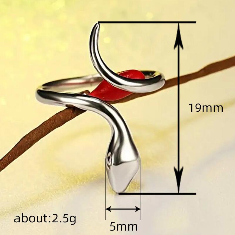 1 Stück Modering, mit einem schlichten Tierring-Design und einem kleinen Schlangenring, ist für Alltagsoutfits geeignet.