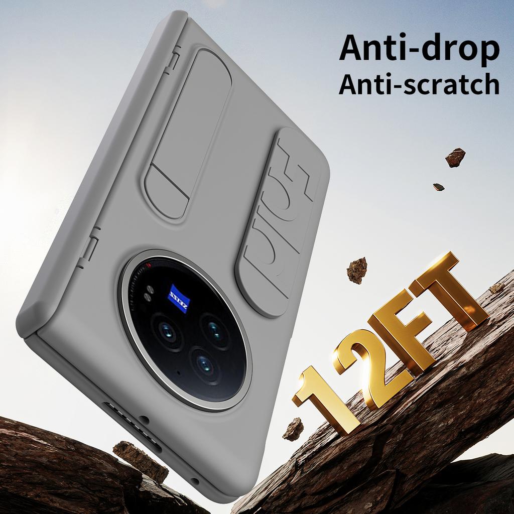 Etui na vivo X Fold3 z podstawką, opaską na nadgarstek, poliwęglanowa osłona na telefon z folią ze szkła hartowanego