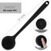 Double-Sided Silicone Bath Brush with Soft Bristles & Long Handle