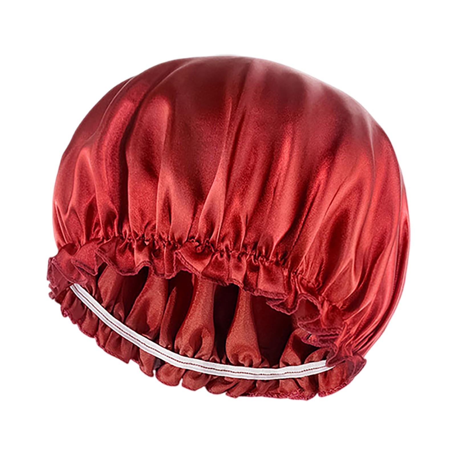 

Женская модная одноцветная жестяная шапочка для волос, домашняя уборка, шапочка для душа, месяц химиотерапии, платок One Size красный