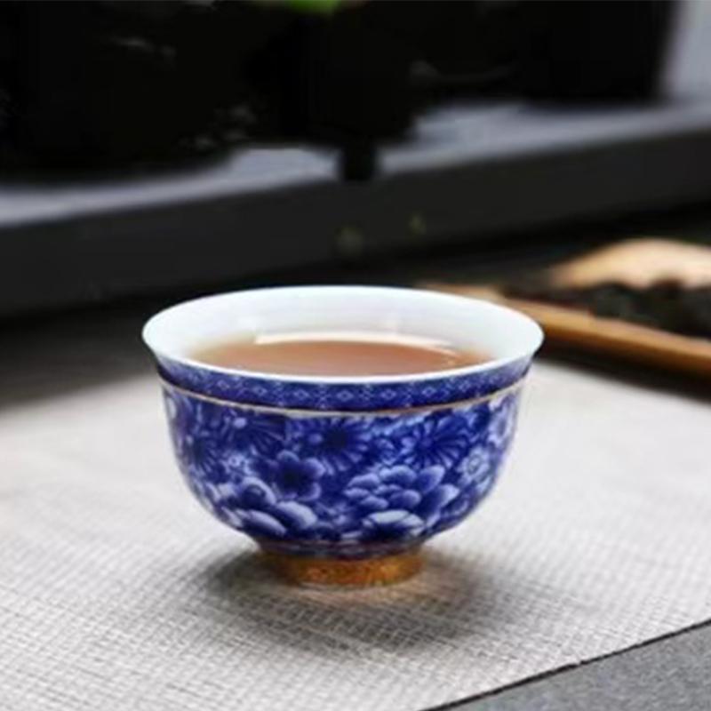 Chinesisches Porzellan Jingdezhen Vintage Ästhetische Teetasse Teegeschirr Teeware Keramikglasur Für Kung Fu Oolong Tieguanyin Puer Weißer Tee