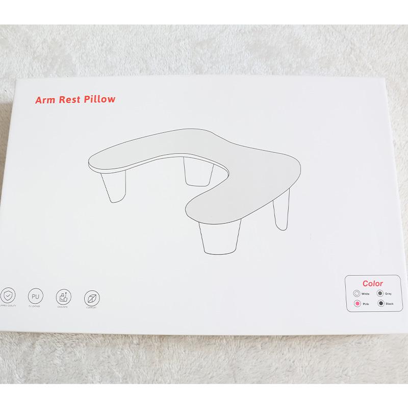 Dual Hand Nail Art Rest: Portable, Detachable, Inclined PU Leather Stand