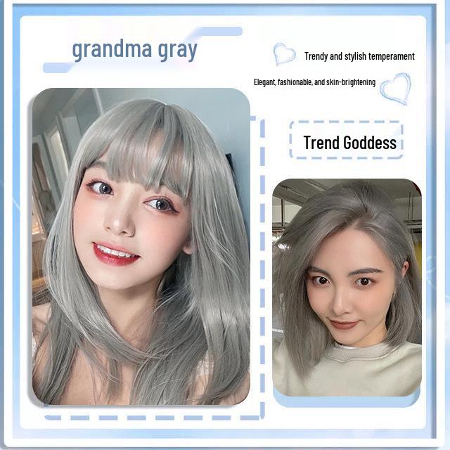 2026 Hair Dye Cream: Gray-Brown Linen, Black Tea Color, with Hair Care Benefits