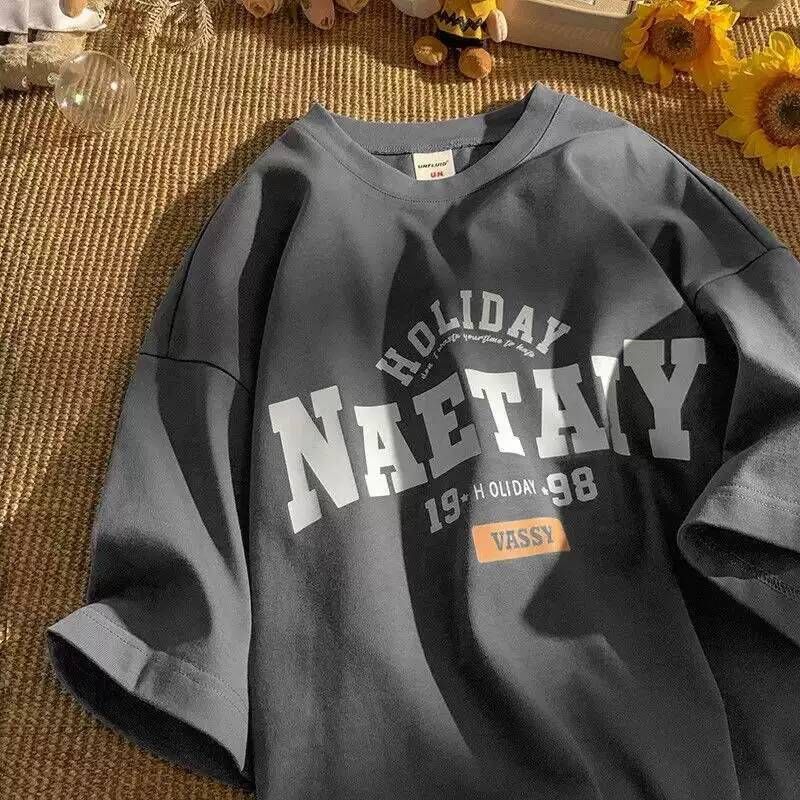 

Прозрачный экспорт обнаружения утечек Скидка Остатки Распродажа Парная футболка с коротким рукавом Мужская и женская Чистый хлопок Летнее платье Модные свободные топы Dark gray S