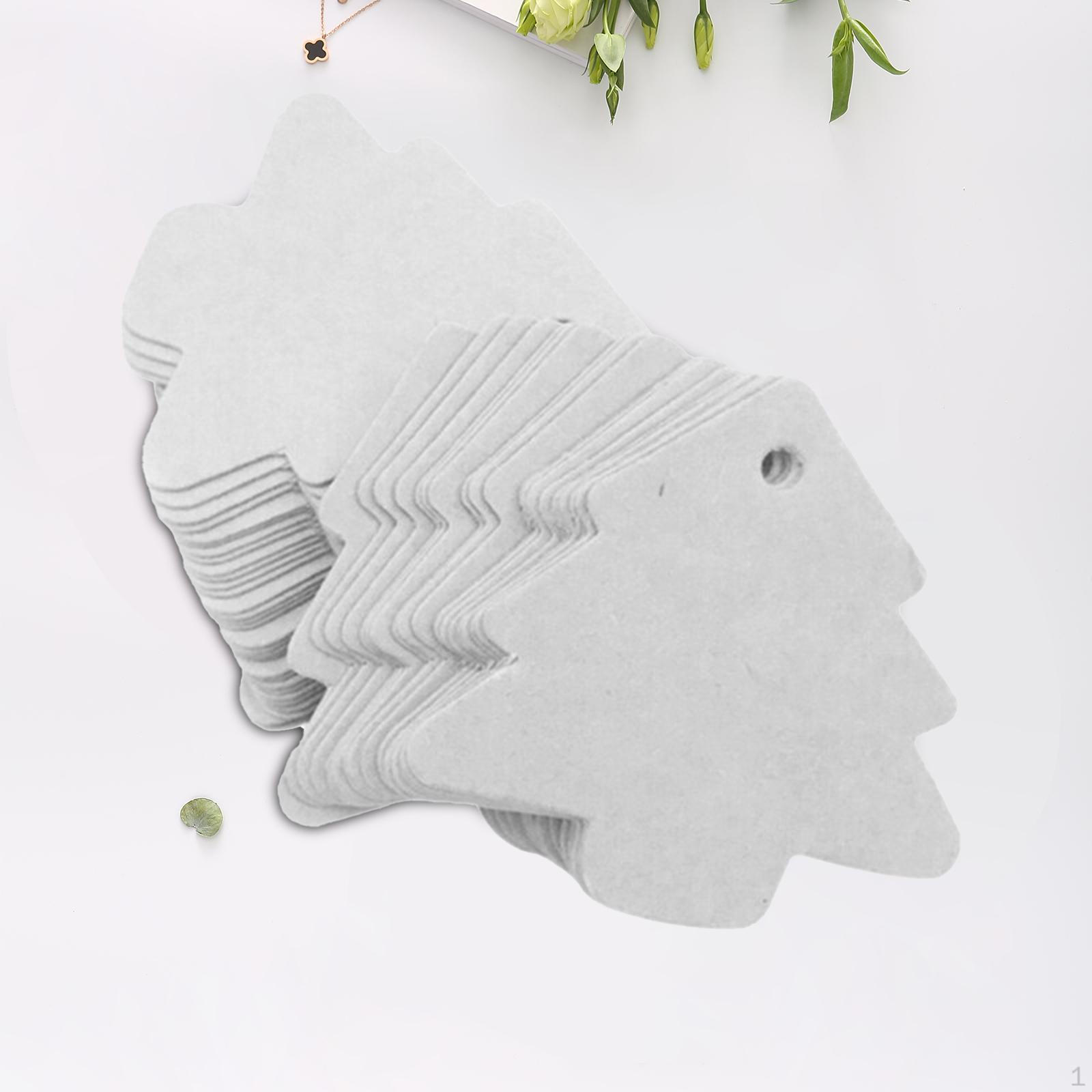 

50 штук рождественских тематических бирок подвесная бирка фото реквизит DIY бумажный подарок для украшения White