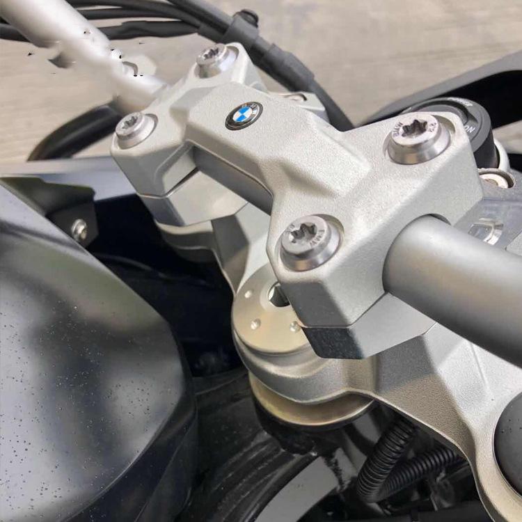 Handlebar Riser & Rearward Extension for BMW F750GS: Steering Head Height Enhancer