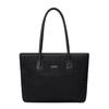 Classic Black Women's Shopper Bag 17.9 L Spacious with a Zipper for University and Meetings. Chantaria Cb800 Black.