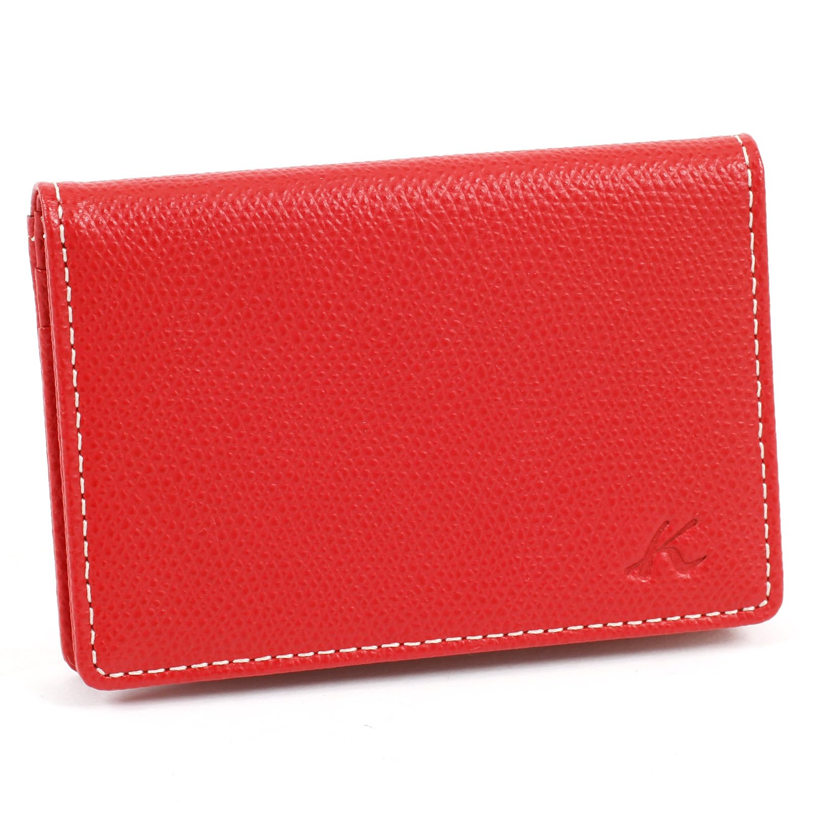 

Pass Case Embossed to make scratches less noticeable PH0724 Stitch 70915 [Kitamura] Red/Ivory [Red]