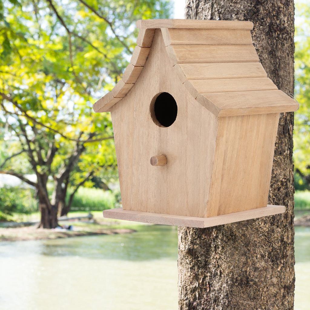 Casetta per Uccelli in Legno Scatola per la Riproduzione Casetta per Uccelli da Appendere Forniture per Animali Domestici per Pappagalli Cocorite Uccelli Piccoli
