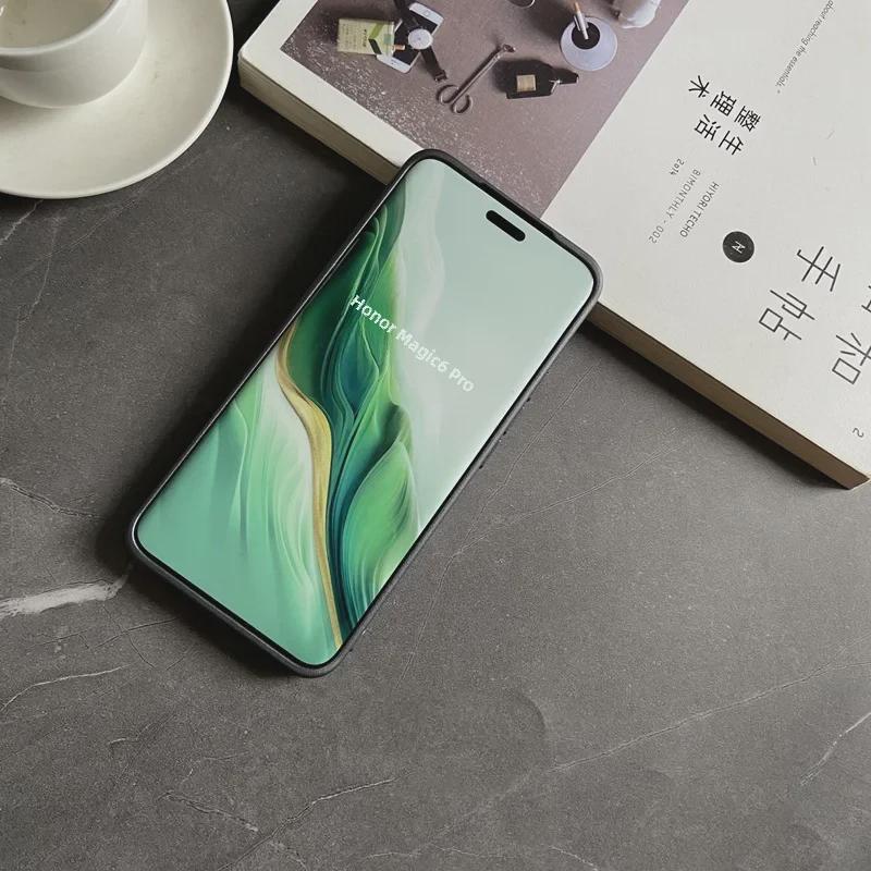 Honor Magic6 Pro Luxury Leather Anti-Fall Protective Case – Simple, Sleek, and Professional.