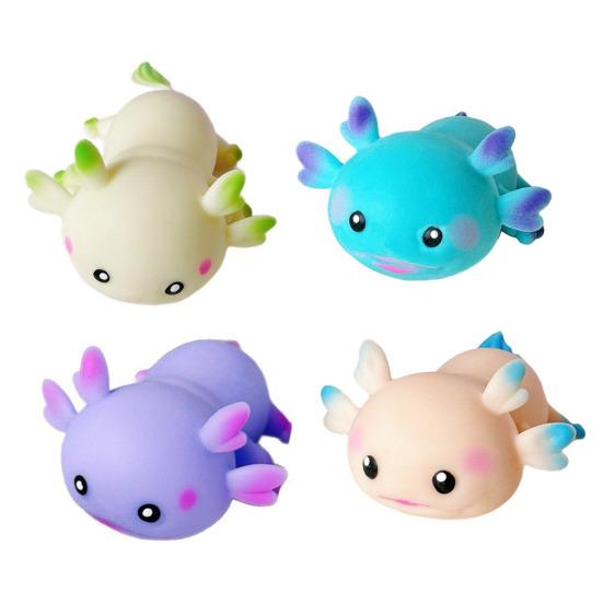 Mini Salamander Stress Ball Soft Stretchy Cartoon Salamander Anxiety Relief Toy Decompression Animal Fidget Toy
