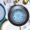 Plate Japanese-style Round Ceramic Tableware Steak Plate Salad Plate Fruit Plate Vegetable Plate Household Western Food Plate