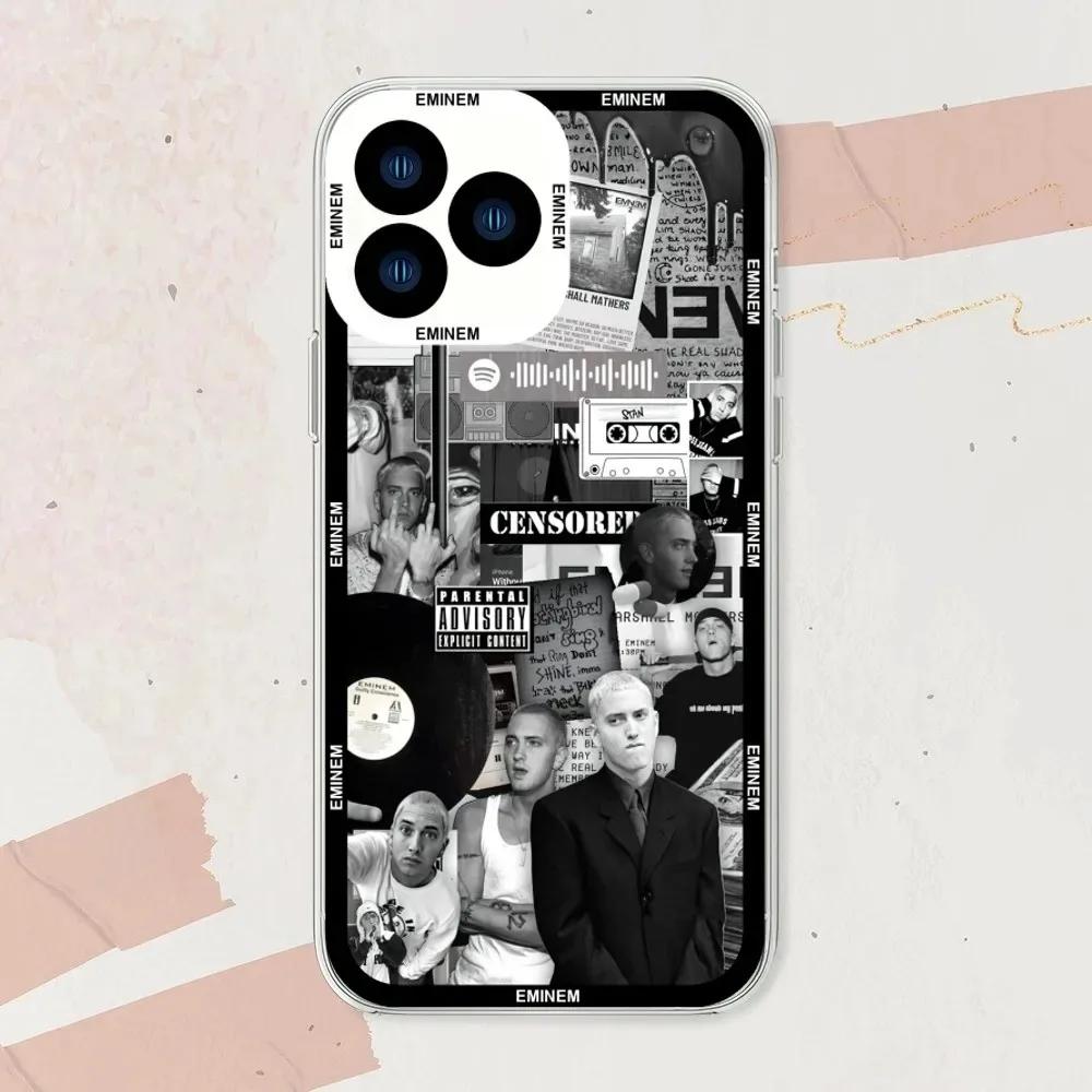 Singer Eminem Phone Case For iPhone 17 16 15 14 13 12 11 Pro Max X XR XS Mini Plus Clear TPU Back Cover