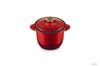 LE CREUSET Mickey Every Enamel Cast Iron Cherry Red Oven and Dishwasher Safe Japanese Mouse/Cocotte 18" Pot, (Start Knob), [Official Product]
