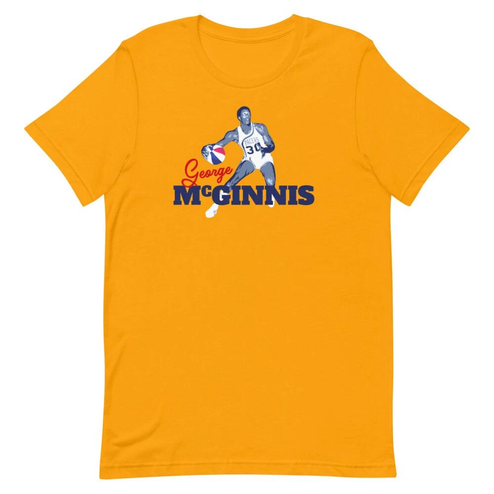 George McGinnis 1970s 70s Basketball Retro Style Graphic Tee Unisex T-shirt