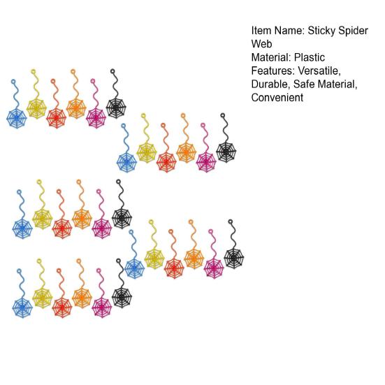30Pcs Sticky Spider Webs Halloween Party Decorations for Kids Stretchy Cobweb Toys for Classroom Prizes Goodie Bags Stuffers