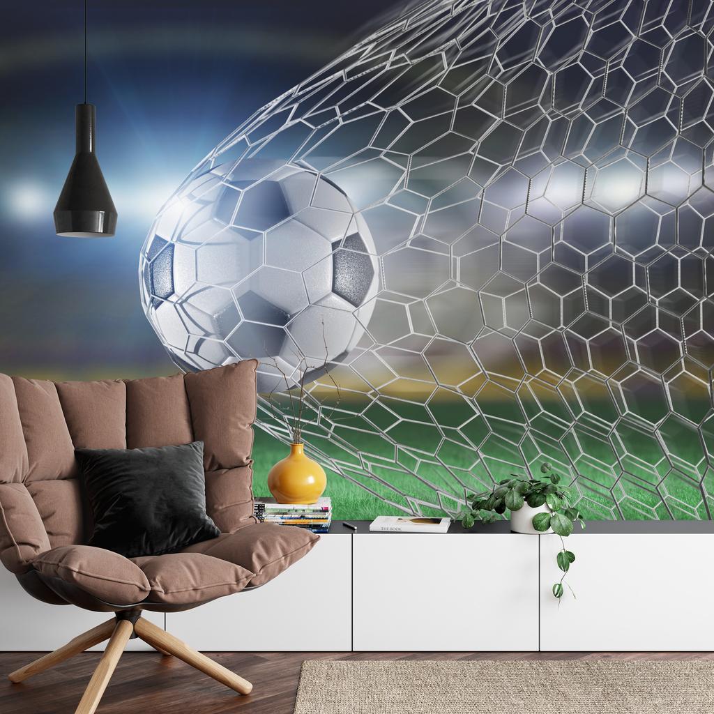 Photomural Soccer Goal 3D Washable Fleece 315x210