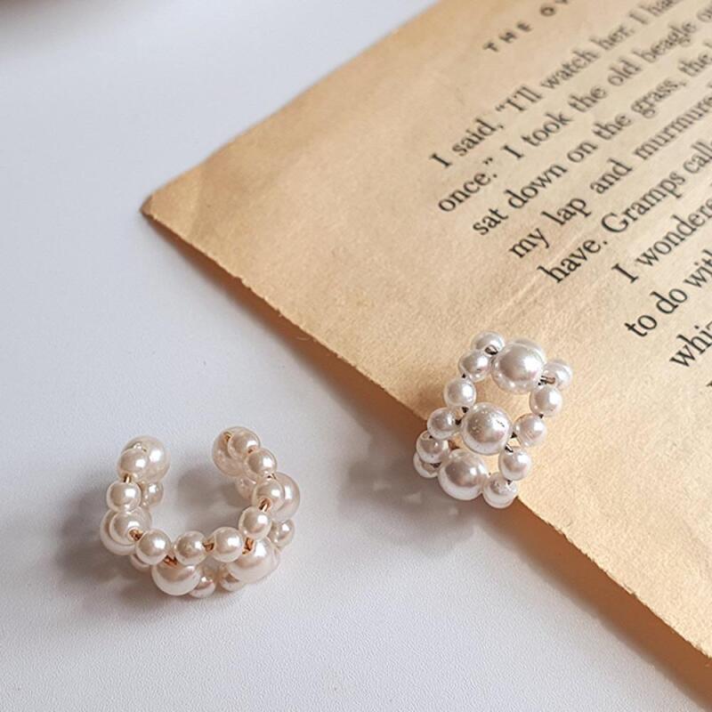 Women's Pearl Ear Cuff Single Earrings