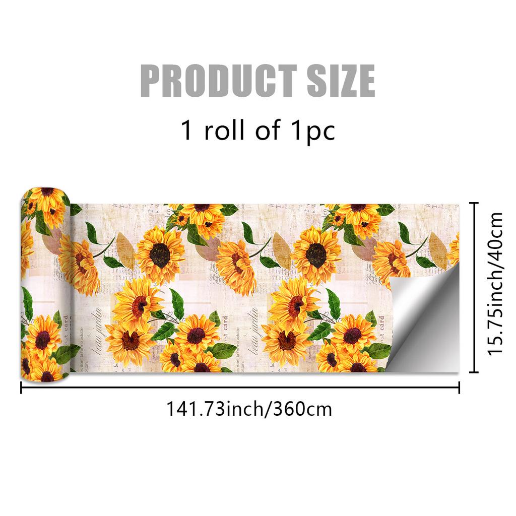 Plant Flower Wallpaper Self-Adhesive Bedroom Wall Sticker Home Decoration