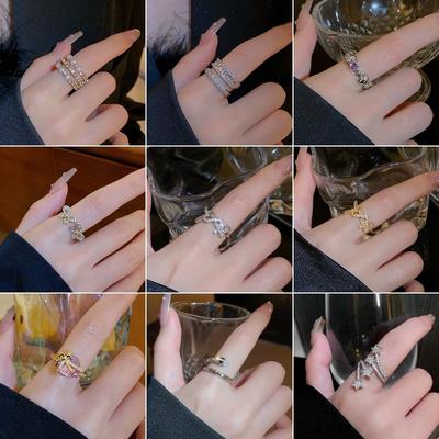 Love Zir*****pen Ring Light Luxury Temperament High Sense Index Finger Ring Niche Design Ring Woman