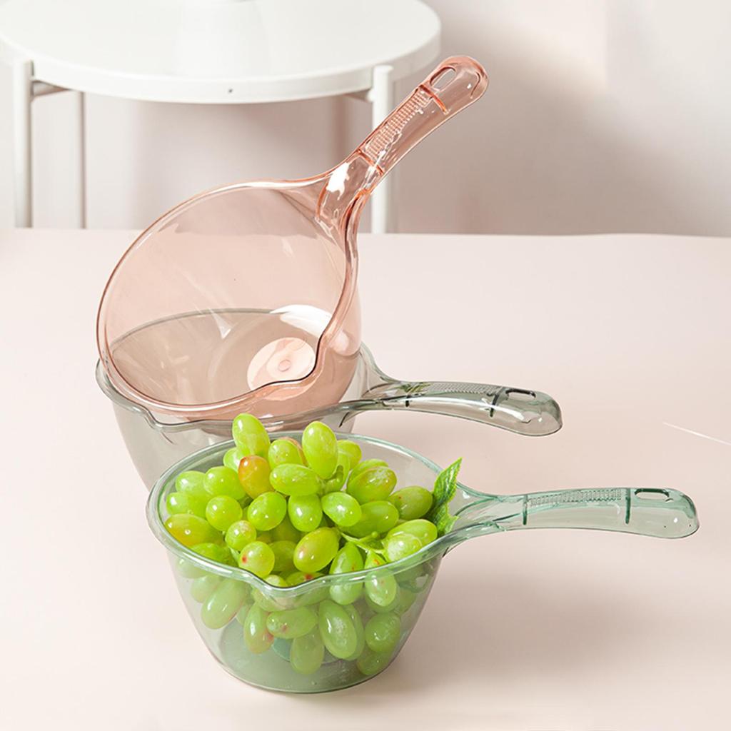 Water Dipper Fruit Vegetable Cleaning Long House Ladle for Garden , Pink