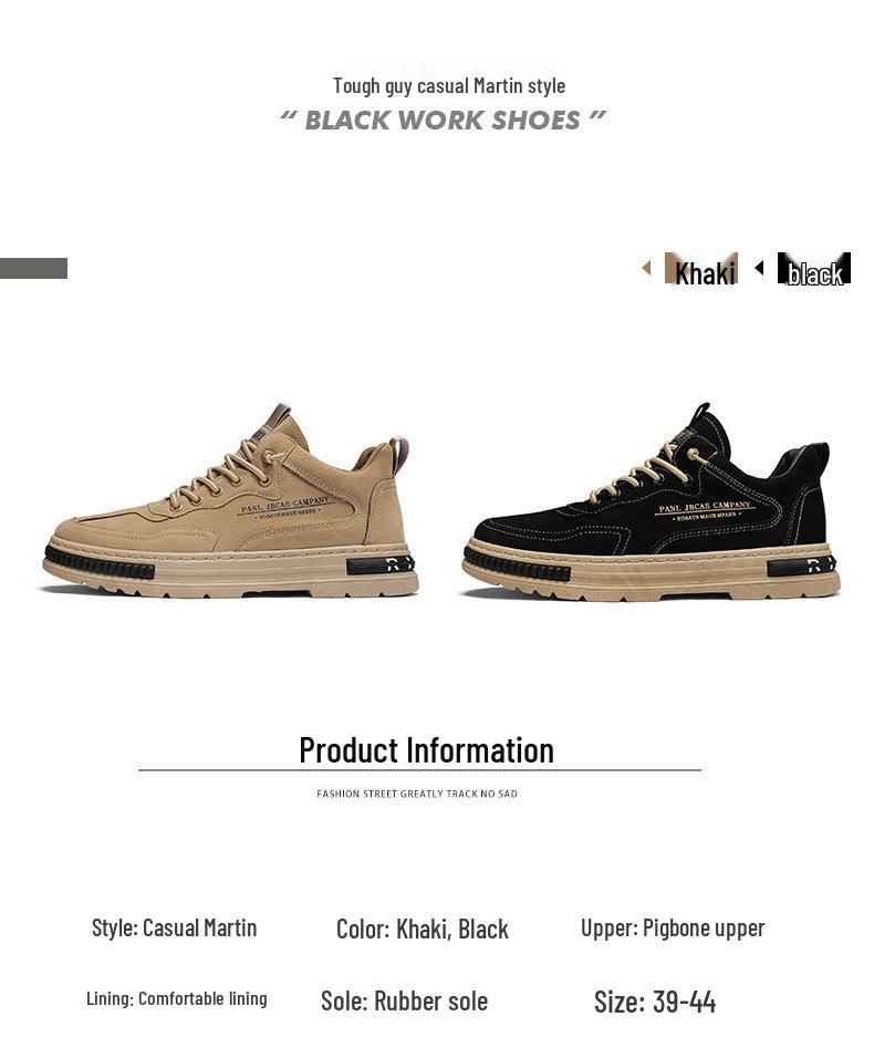 Herren Schwarze Lässige Skate Schuhe - Herbst Atmungsaktiv, Rutschfest, Wasserdicht und Abriebfest Arbeitsschutz Sneakers.