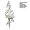Clear Ballerina Pendant 3D Hand Blown Glass Ballet Dancer Hanging Accessories for DIY Earring Necklace Bracelet Keychain