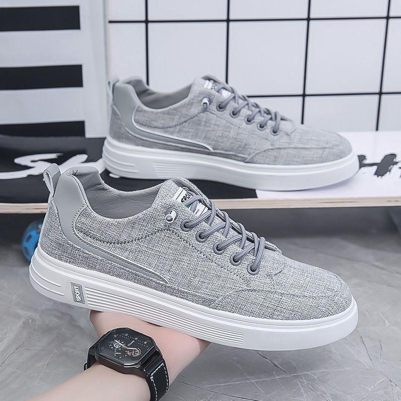 Fashion Korean Style Man Shoe Canvas Minimalist With Laces Casual Shoes for Men Designer Luxury Hiking 2025 Trend Fashion Sale Sneakers
