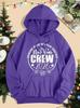2026 Women's Autumn-Winter Happy New Year Crew Design Hip Hop Pocket Hoodie
