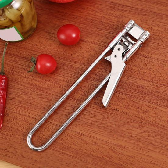 2 Stück Verstellbarer Glasdeckelöffner Edelstahl Dosenöffner Multifunktionaler Flaschenglasdeckelgreifer für Arthritis Schwache Hände Manuelles Küchenzubehör