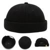 Women Men Beanie Hat Round Solid Color Adjustable No Brim Breathable Decorative Hip Hop Street Dancer Skullcap Headwear