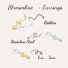 Qiong Yao 18K Gold-Plated Irregular Water Drop Earrings - Non-Fading, European & American Style Fashion Accessories.