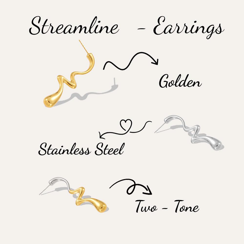 Qiong Yao 18K Gold-Plated Irregular Water Drop Earrings - Non-Fading, European & American Style Fashion Accessories.