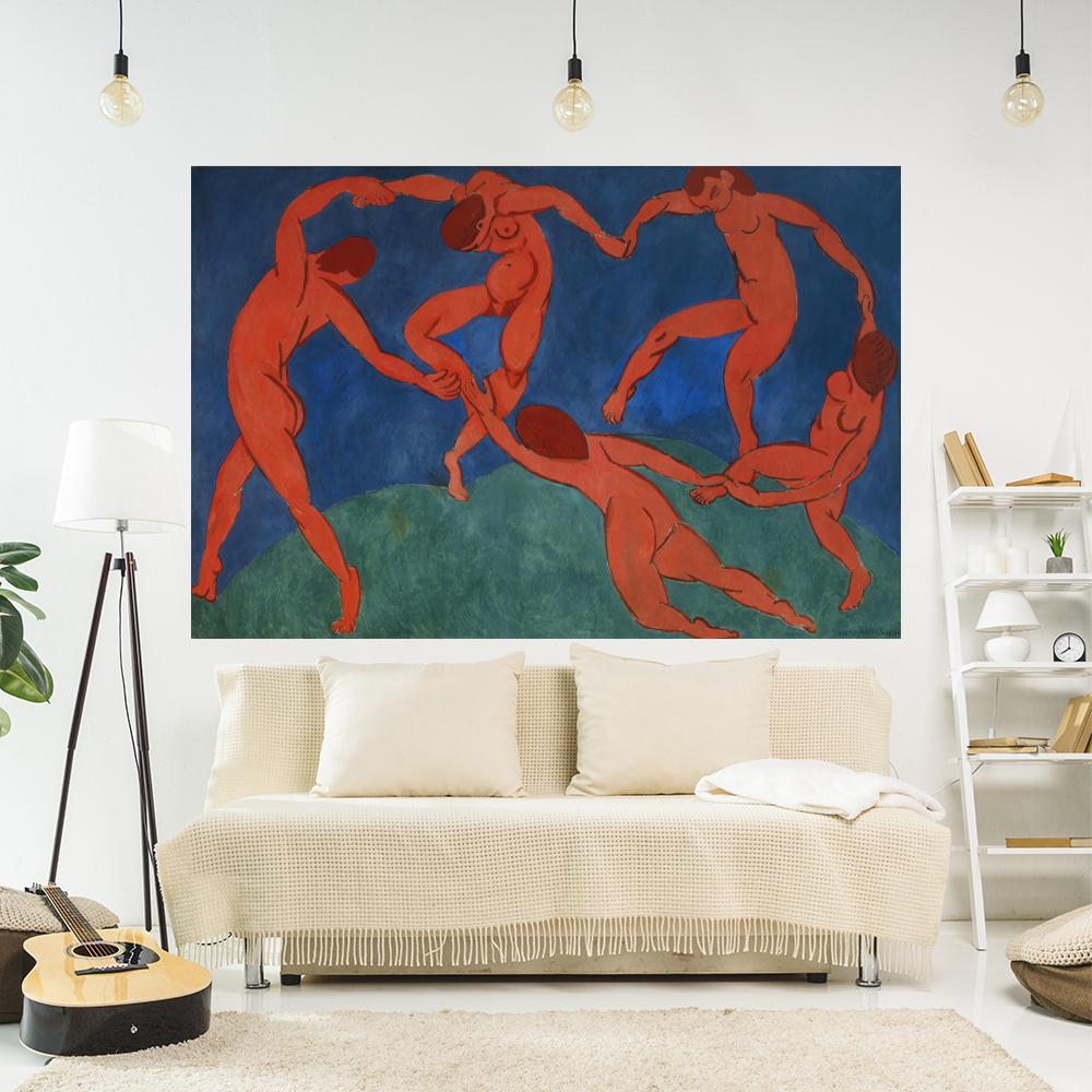 

Henri Matisse The Dance Tapestry Oil Painting Printed Flag Aesthetic Room Decoration Wall Hanging Carpets Yoga Mat 4 Holes 60x90cm